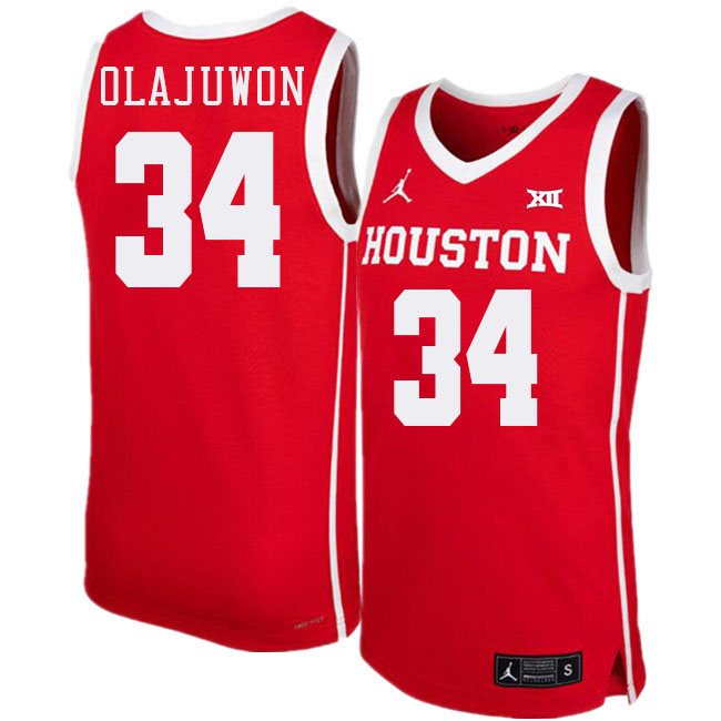 Hakeem Olajuwon College Jersey,Houston Cougars #34 Hakeem Olajuwon Basketball Jersey Youth-Red